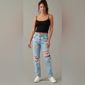 American Eagle Ripped Mom Jean